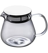 Healvian 460ml Glass Pitcher, Iced Tea Pitcher, Clear Glass Pitcher,Coffee Pot, Fruit Jug，Hot Col...