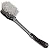 VIKING Car Wash Brush, Wheel and Fender Brush, Long Handle Tire Cleaner for Car Detailing, 16.5 Inch, Grey/Black