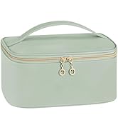 senbowe Travel Makeup Bag, Large Capacity Cosmetic Bags for Women,Portable Waterproof Leather Toi...