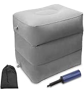 Travel Foot Rest Pillow, AHIER Inflatable Travel Leg Rest Pillow Bed for Foot Rest on Airplanes, ...