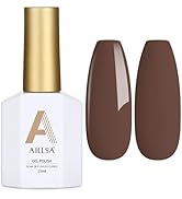 AILLSA Brown Gel Nail Polish Dark Chocolate Brown Gel Polish Fall Winter Color Nail Polish Gel Na...