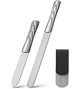 FVION Nail File Set - 2 PCS Professional Metal Nail Files, Stainless Steel Nail File for Fingerna...