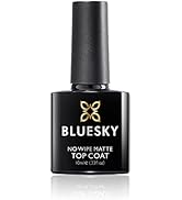 BLUESKY Matte Gel Top Coat No Wipe Soak-off UV LED Gel Nail Polish Top Coat for Nail Art, Matte F...