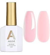 AILLSA Nude Gel Nail Polish Baby Light Pink Gel Polish Natural Pastel Color Nail Gel for French N...