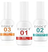 eodci Dip Powder Liquid Set,15ml Large Capacity Dipping Powder System Essential Set with Base & T...