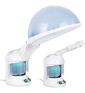 ZENY Portable Facial Steamer 2 in 1 Nano Ionic Face Steamer Humidifier and Hair Steamer with Hood...