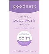 Goodnest Baby Bath Refill Tablets, Calming Lavender All-in-One Baby Shampoo, Wash & Foaming Bath ...