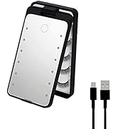 LED Eyelash Holder Case with Makeup Mirror,AREMOD Rechargeable False Eyelash Container Organizer ...