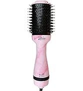 Aria Beauty Pink Marble Blowdry Brush, Lightweight, 3 Adjustable heat/speed settings, Tourmaline ...