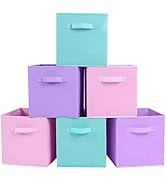 ShellKingdom Storage Bins, Foldable Fabric Storage Cubes And Cloth Storage Organizer Drawer For C...