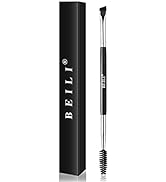 BEILI Duo Eyebrow Brush - Professional Angled Eye Brow Brush and Spoolie Brush