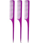 Allegro Combs 61 XL Rat Tail Combs Wide Tooth Comb Detangling Hair Styling Coarse Hair Foiling Th...