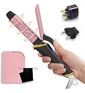 Ukliss Mini Curling Iron for Short Hair - 1 inch Travel Curling Iron Dual Voltage, Fast Heating i...