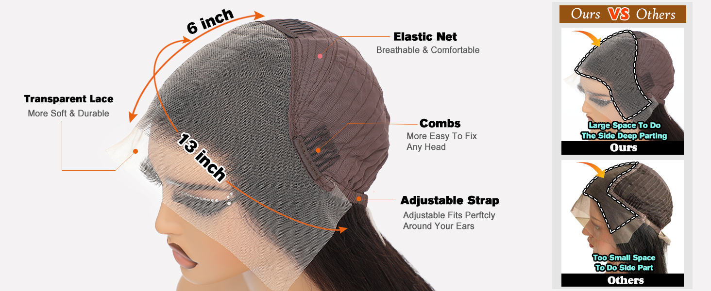  wig cap detail