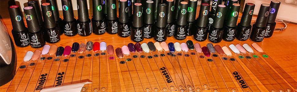 Clear Nail Swatch Sticks with Ring