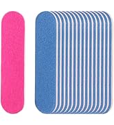Mekupeu100 PCS Professional Reusable Double Sides Washable Nail File Manicure Tools for Poly Nail...