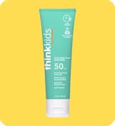 Thinksport Kids SPF 50+ Mineral Sunscreen – Safe, Natural Sunblock for Children - Water Resistant...