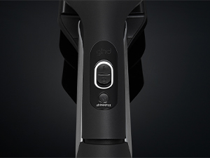 power button on the duet style in black with a black background