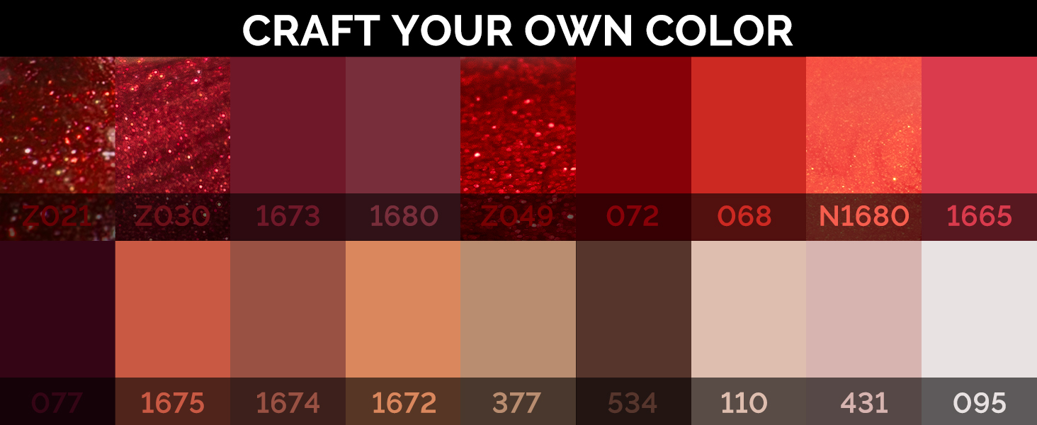 red gel nail polish