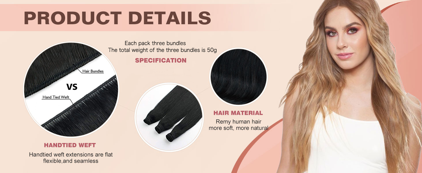 Weft Hair Extensions Human Hair