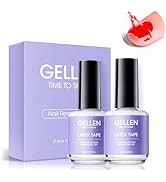 Gellen Gel Polish Remover Latex Tape for Nails, Fast Drying Liquid Latex Nail Polish Barrier Peel...