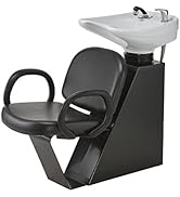 Pibbs 5274 Loop Shampoo Backwash Unit for Salons & Spas, Large Tilting Porcelain Shampoo Bowl, Ex...