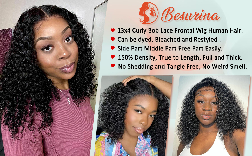 curly bob wig human hair