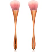 Mekupeu 2pcs Large Powder Mineral Brush Nail Art Dust Brush Foundation Makeup Brush Powder Brush ...