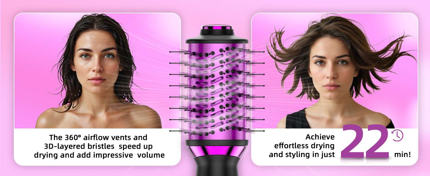 hair dryer with brush