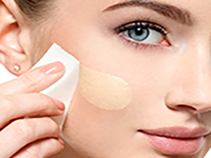 makeup application, wedge foam