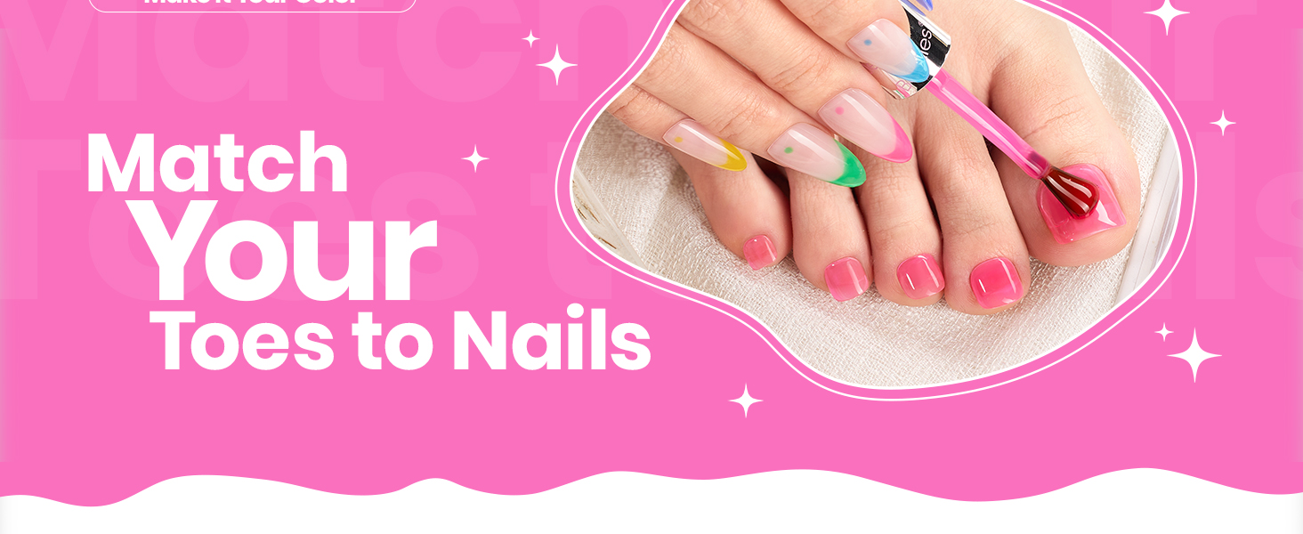 neon nail polish set
