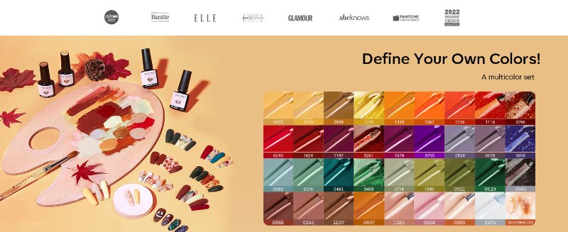 fall gel nail polish set