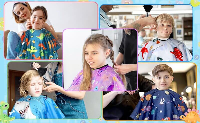 FEBSNOW Kids Hair Cutting Cape