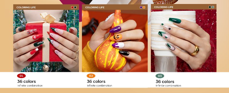 fall color gel polish set