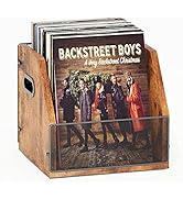 Homeiju Vinyl Record Storage, Vinyl Record Box Case Crate, Vinyl Record Album Holder, Desktop Met...