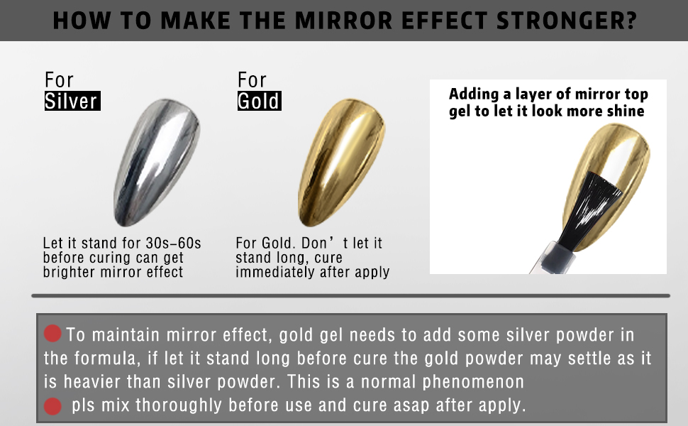 Golden Chrome Nail Gel Silver Chrome Polish Gel