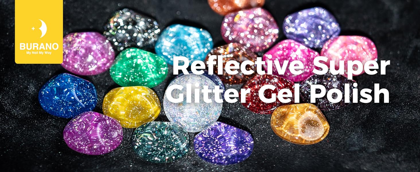 BURANO Reflective Glitter Gel Polish-1
