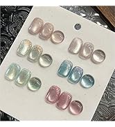 GAOY Unique Cat Eye Gel Polish Kit with Magnet, 6 Colors Glitter Nail Polish Set, Summer Nail Art...