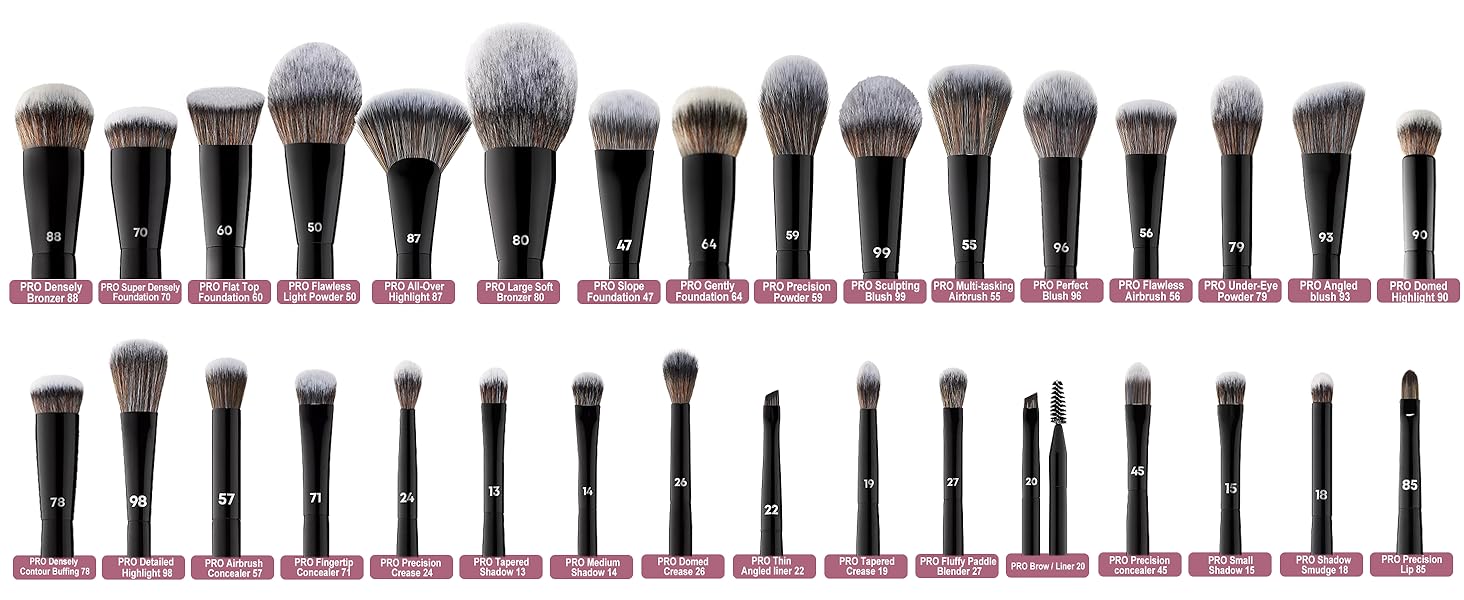 sephora brush set;face makeup brushes
