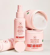 First Aid Beauty Acne Trio Skincare Bundle- Acne Treatment Pads, Resurfacing Lotion, and Body Acn...