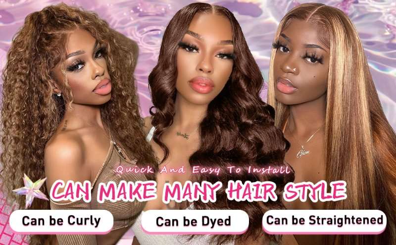 5x5 Highlight Lace Closure Wig Human Hair Body Wave 5x5 HD Lace Closure Wig