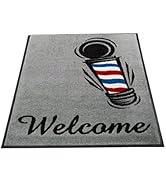 Buy-Rite Barber Shop Welcome Mat – 3 ft x 4 ft Rectangular Floor Mat – Carpet Top, Rubber Bottom ...