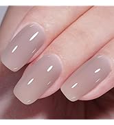 AILLSA Nude Gel Polish Edinburgh Grey Translucent Gel Nail Polish Light Color Jelly Gel Polish Lo...