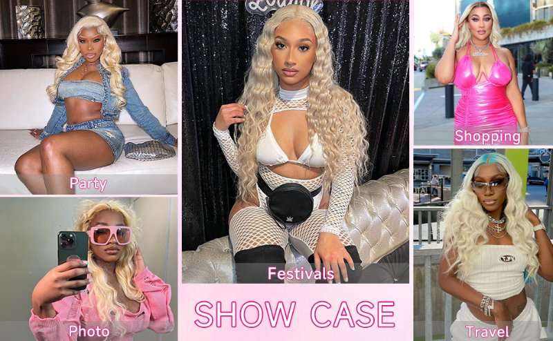 Blonde human hair wigs