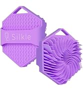 SILKLE Silicone Body Scrubber - Exfoliating Bath Brush and Skin Cleanser - Shower Sponge for Gent...