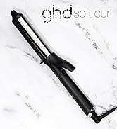 ghd soft curl professional hair curling iron on white granite background