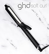 ghd soft curl professional hair curling iron on white granite background