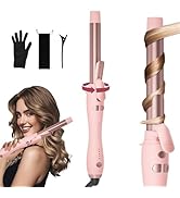 Tresses Touch Rotating Curling Iron 1 Inch, Hot Tools Automatic Curling Iron with 30s Fast Heatin...