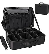 Relavel Makeup Case Large Makeup Bag Professional Train Case 16.5 inches Travel Cosmetic Organize...