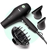 Professional Series BLACKBIRD Ionic Hair Blow Dryer with Diffuser by MINT | Extremely Quiet and L...